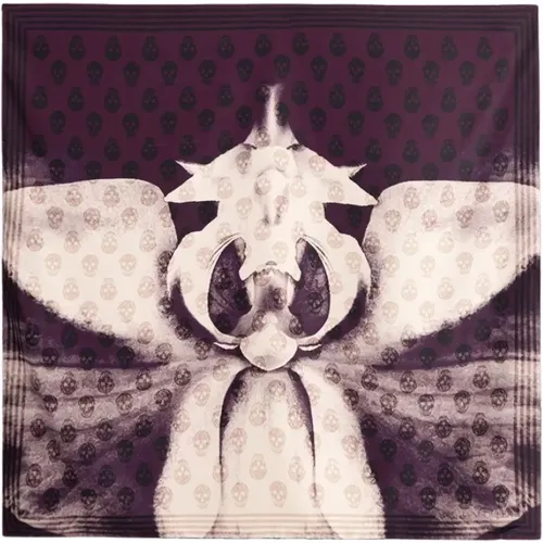 Explodorchid Bike Scarf - Silk - Night Shade , female, Sizes: ONE SIZE - alexander mcqueen - Modalova