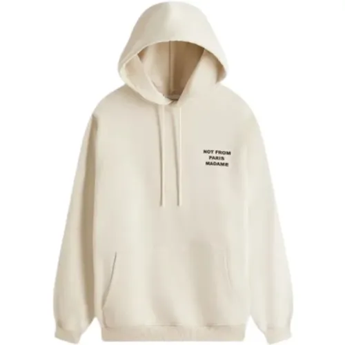 Slogan Hoodie mit French Terry , Herren, Größe: M - Drole de Monsieur - Modalova