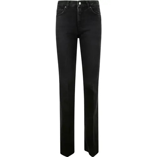 Schwarze Denim Bootcut Jeans,High-Waist Weitbeinige Schwarze Jeans - Haikure - Modalova