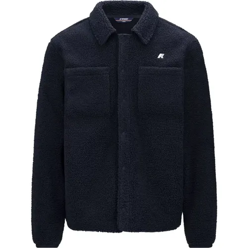 Sherpa Polar Fleece Jacke Blau , Herren, Größe: L - K-way - Modalova