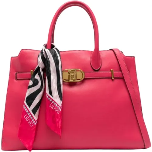Fuchsia Shopping Tasche mit Schal - Liu Jo - Modalova
