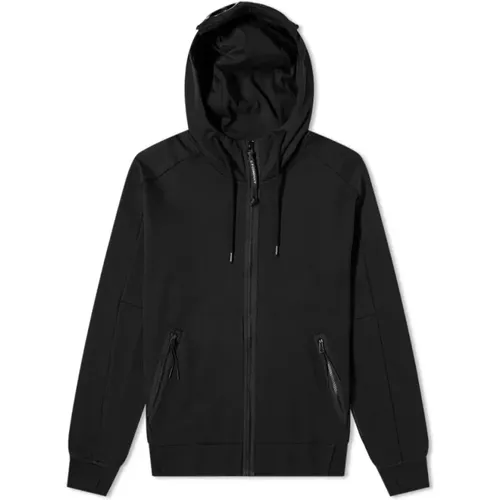 Diagonal angehobener Hoodie aus Fleece Goggle , Herren, Größe: L - C.P. Company - Modalova