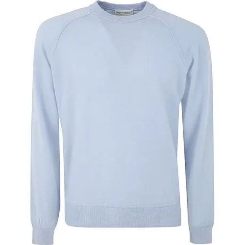 Raglan Sleeve Round Neck Pullover , male, Sizes: 3XL - Filippo De Laurentiis - Modalova