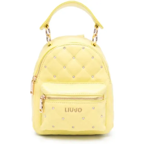 Quilted Backpack with Crystal Embellishments , female, Sizes: ONE SIZE - Liu Jo - Modalova