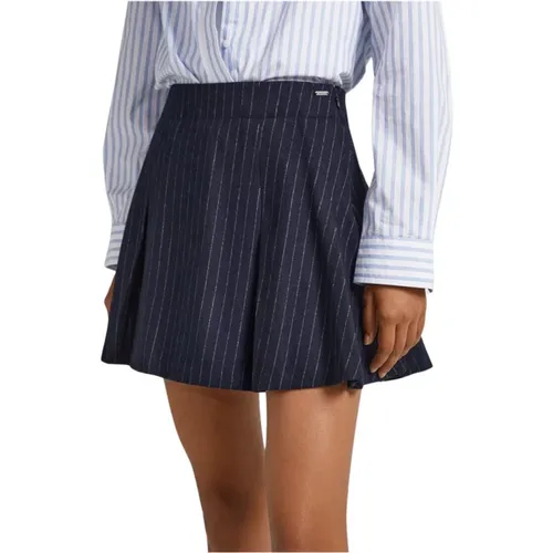Mini Cotton Skirt with Pleated Details , female, Sizes: M, L - Pepe Jeans - Modalova