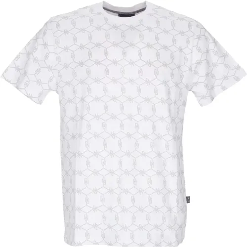 Weißes Monogram Tee Kurzarm T-shirt , Herren, Größe: L - Dolly Noire - Modalova