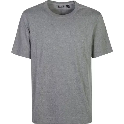 Sporty Grey T-shirts and Polos , male, Sizes: L, S, XL, M - Calvin Klein - Modalova