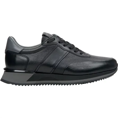 Herren Schwarze Sportschuhe aus echtem Leder Er00113798 - Estro - Modalova