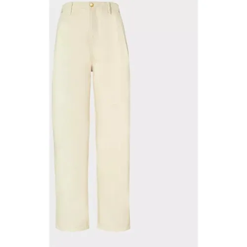 Cremefarbene Weite Hose , Damen, Größe: W25 - TORY BURCH - Modalova