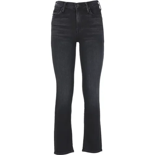 Schwarze Hoch taillierte Baumwolljeans , Damen, Größe: W26 - Mother - Modalova