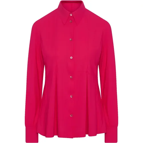 Equally - Eng und ausgestellt geschnittene Bluse aus fuchsiafarbenem Sensitive® , Damen, Größe: M - High - Modalova