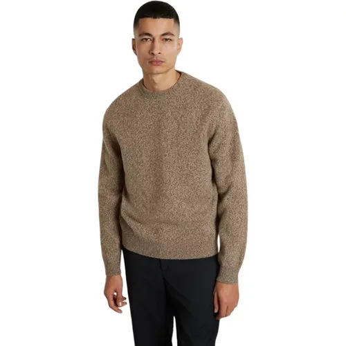 Chocolate Wool Round-Neck Jumper , male, Sizes: L - L'Exception Paris - Modalova