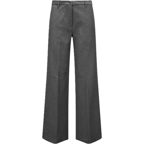 Flared Palazzo Pants Flannel Quality , female, Sizes: W26, W31, W30, W28 - Nine In The Morning - Modalova