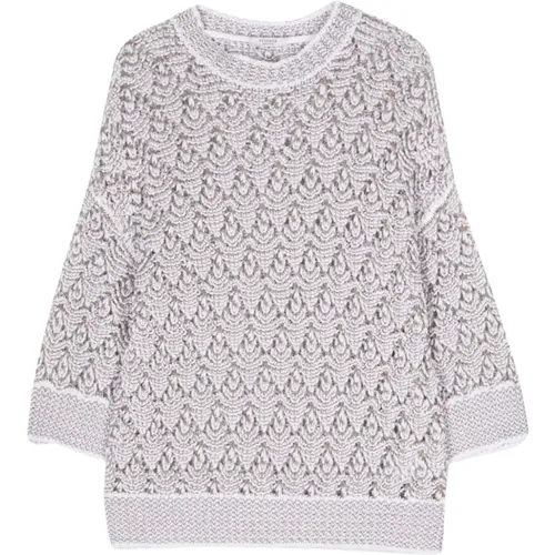 Grauer Sweatshirt für Frauen , Damen, Größe: XL - PESERICO - Modalova