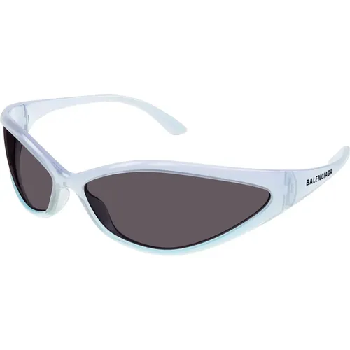 Weiße/Graue Sonnenbrille , unisex, Größe: ONE Size - Balenciaga - Modalova