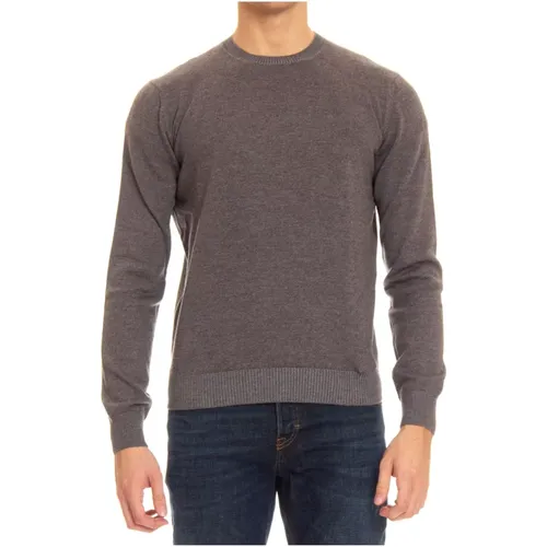 Dove Grey Melange Pullover , Herren, Größe: M - Gran Sasso - Modalova