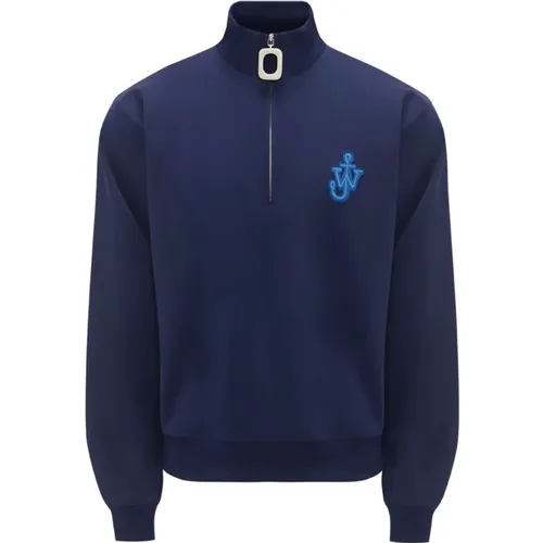 Blauer Anker-Logo Pullover , Herren, Größe: L - JW Anderson - Modalova