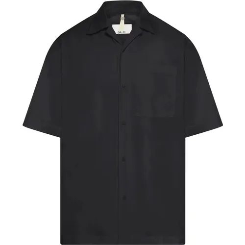 Cotton Shirt with Embroidered Logo , male, Sizes: 2XL, L - Oamc - Modalova