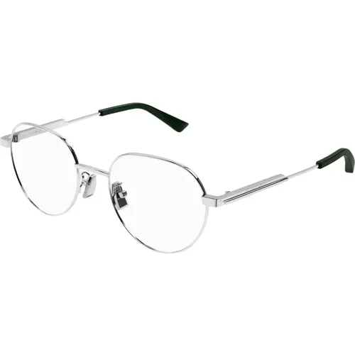 Silberne Brillengestelle , unisex, Größe: 51 MM - Bottega Veneta - Modalova
