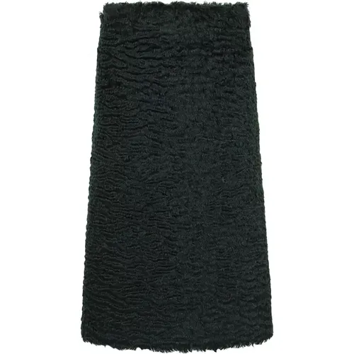 Wool Skirt Linear Design , female, Sizes: L, M - Jil Sander - Modalova