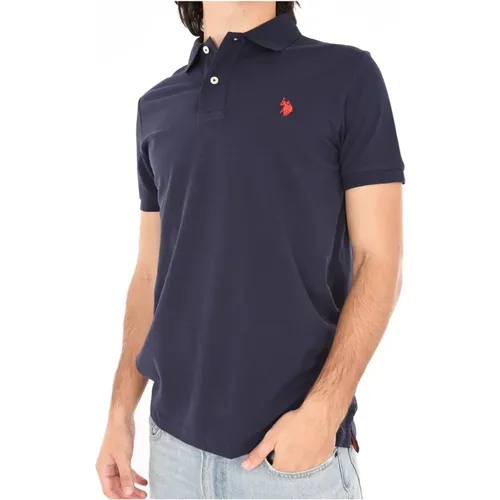 Blaues King Polo Shirt 100% Baumwolle - U.S. Polo Assn. - Modalova