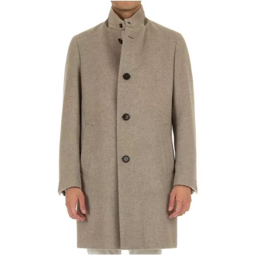 Cashmere Beaver Coat Stand-Up Collar , male, Sizes: S, M - Ermenegildo Zegna - Modalova