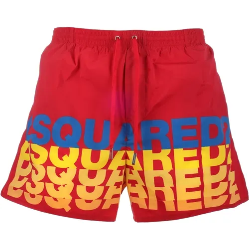 Boxer Swimsuit Logo Regular Fit , male, Sizes: XL - Dsquared2 - Modalova