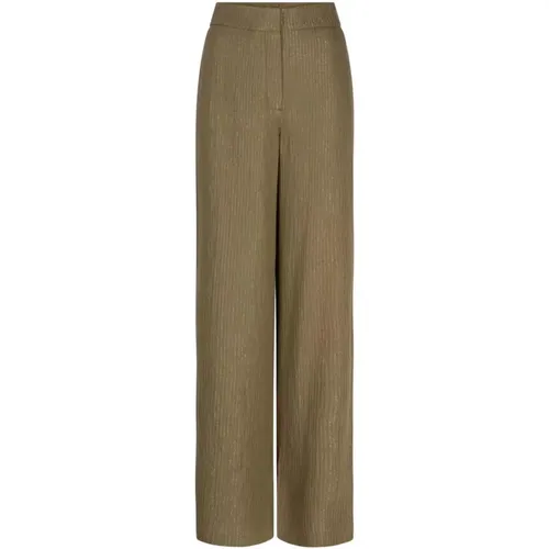 Weite Bein Olive Balsamico Hose , Damen, Größe: XL - Dante 6 - Modalova