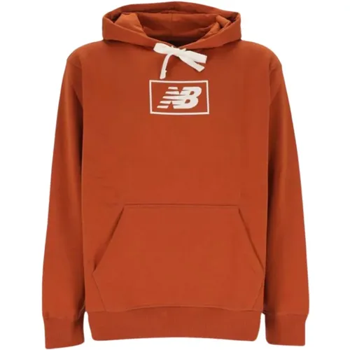 Hooded Sweatshirt with Front Print , male, Sizes: M - New Balance - Modalova