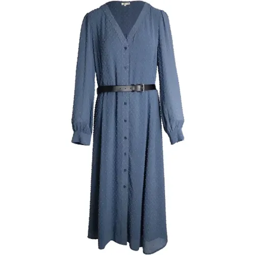 Polyester Long Sleeve Belted Dress , female, Sizes: L - Michael Kors - Modalova