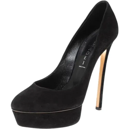 Pre-owned Suede heels , female, Sizes: 6 1/2 UK - Casadei Pre-owned - Modalova