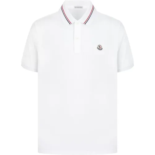 Branded Collar Polo Shirt Size: L, colour: , male, Sizes: L, 3XL, 2XL - Moncler - Modalova