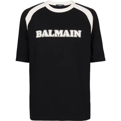 Retro T-Shirt , unisex, Größe: S - Balmain - Modalova