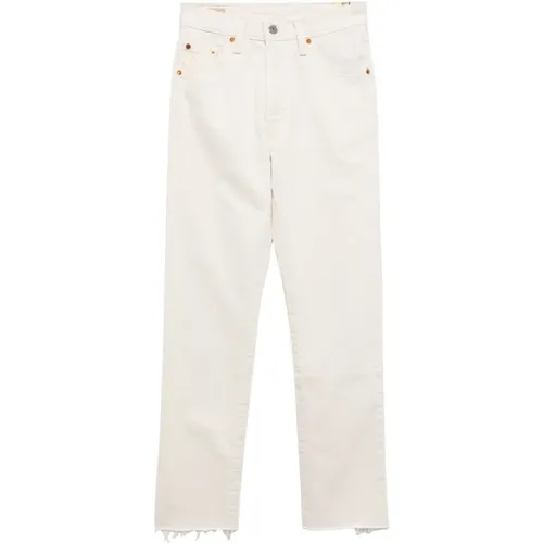 Levi's, Weiße Denim High Waist Jeans , Damen, Größe: W28 - Levis - Modalova