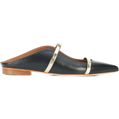 Schwarze flache Mules Maureen Schuhe - Malone Souliers - Modalova