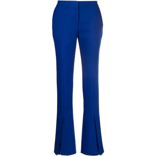 Blaue Hochtaillierte Maßgeschneiderte Hose , Damen, Größe: 2XS - Off White - Modalova