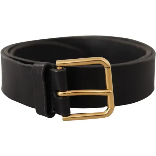 Goldenes Logo-Lederband , Herren, Größe: 90 CM - Dolce & Gabbana - Modalova