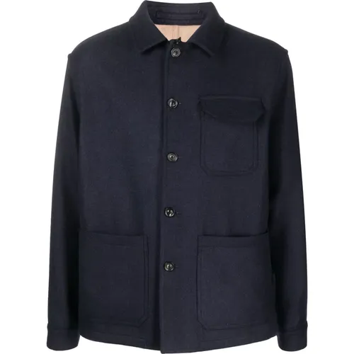 Wool Silk Cashmere Shirt Jacket , male, Sizes: L - Lardini - Modalova