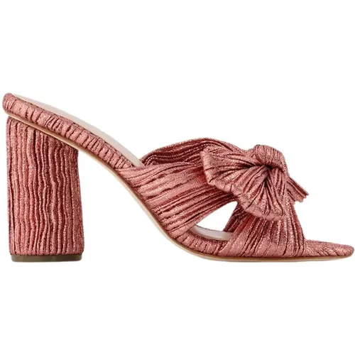 Rose Metallic Penny Sandals Leather , female, Sizes: 3 UK, 2 UK - Loeffler Randall - Modalova