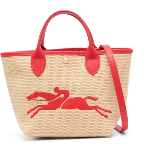 Faltbarer Korb Tasche Rot , Damen, Größe: ONE Size - Longchamp - Modalova