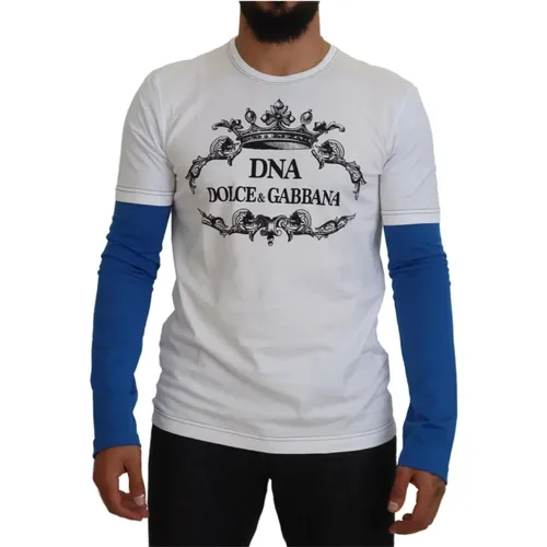 Blauer DNA Crewneck Pullover - Dolce & Gabbana - Modalova