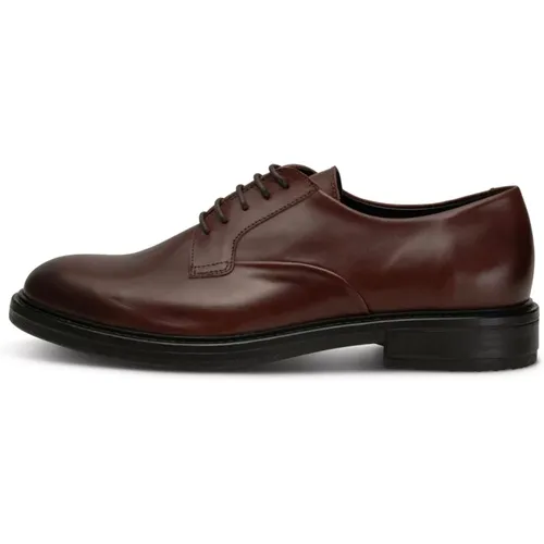 Premium Leather Stanley Derby - Chestnut , male, Sizes: 7 UK, 10 UK, 11 UK, 12 UK, 9 UK, 6 UK, 8 UK - Shoe the Bear - Modalova