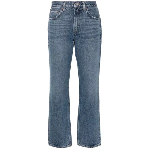 Hellblaue Regenerierte Baumwoll-Denim-Jeans , Damen, Größe: W27 - Agolde - Modalova