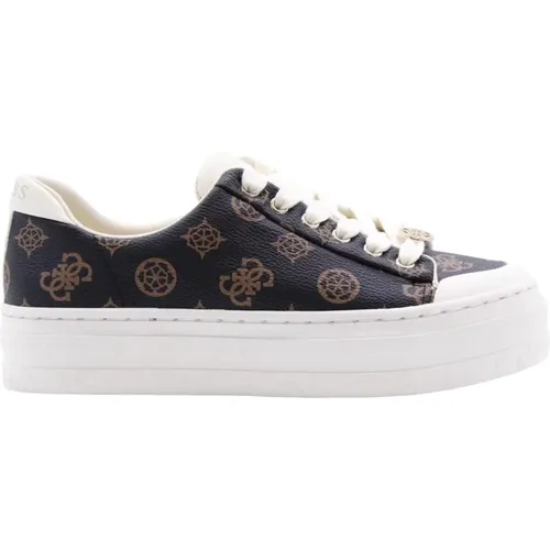Elevated Sneakers with 3cm Raised Sole and All-Over Print , female, Sizes: 3 UK - Guess - Modalova