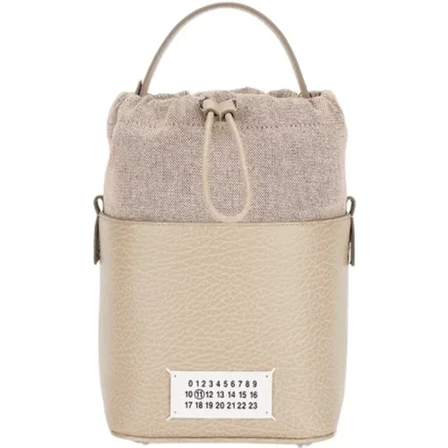 Mini 5AC Bucket Bag with Drawstring Closure , female, Sizes: ONE SIZE - Maison Margiela - Modalova