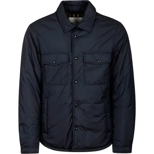 Padded Jacket Zip Closure Logo , male, Sizes: M, L - Woolrich - Modalova