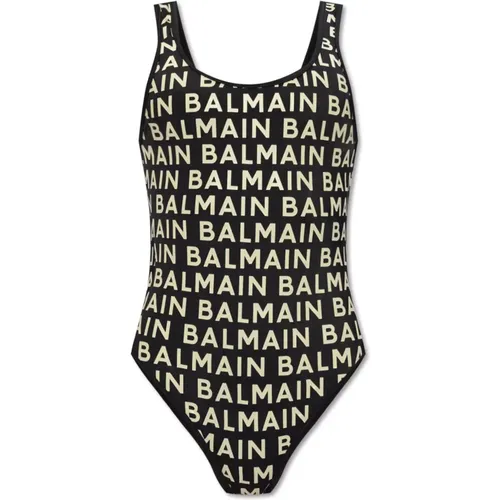 Einteiliger Badeanzug , Damen, Größe: 2XS - Balmain - Modalova