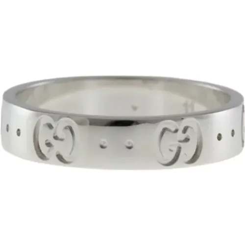 Pre-owned Silver rings , female, Sizes: ONE SIZE - Gucci Vintage - Modalova