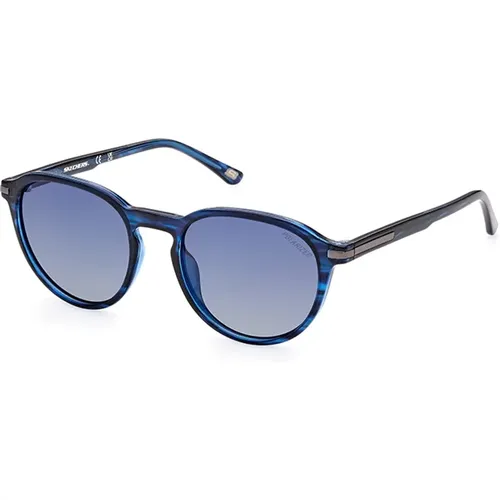 Blaue Glanz Polarisierte Sonnenbrille , Herren, Größe: 51 MM - Skechers - Modalova