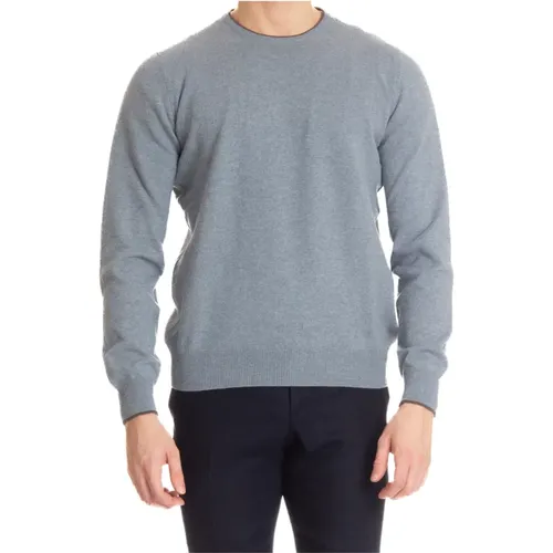 Clear Crew Neck Sweater , male, Sizes: 2XL - Gran Sasso - Modalova